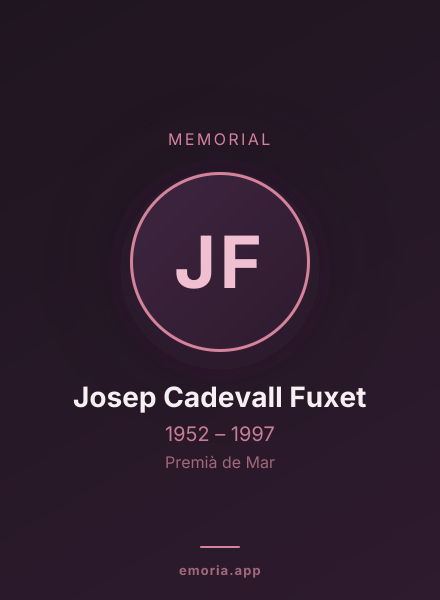 Memorial portrait of Josep Cadevall Fuxet