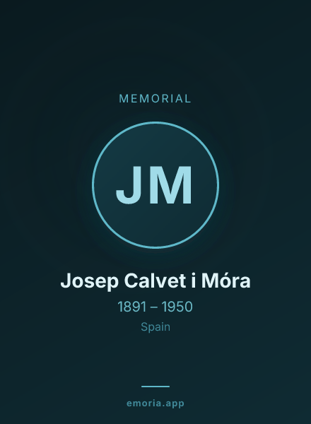 Memorial portrait of Josep Calvet i Móra