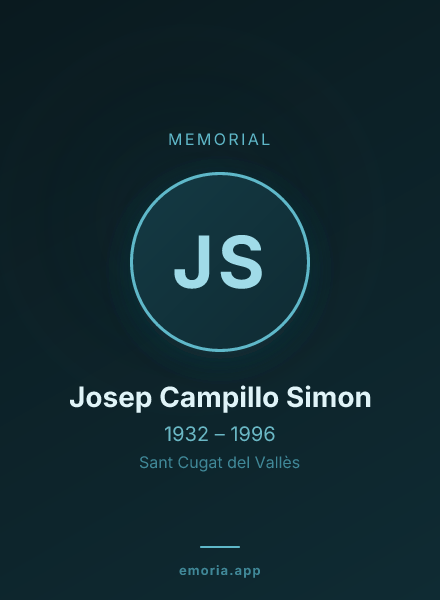 Memorial portrait of Josep Campillo Simon