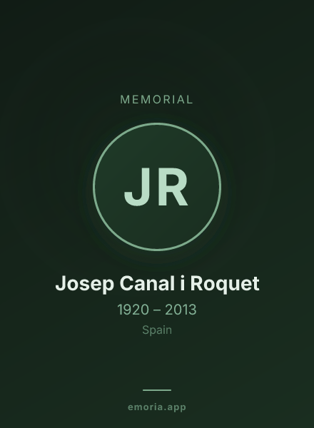 Memorial portrait of Josep Canal i Roquet