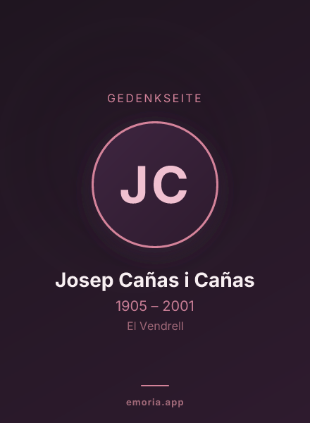 Gedenkportrait von Josep Cañas i Cañas