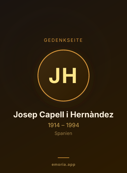 Gedenkportrait von Josep Capell i Hernàndez