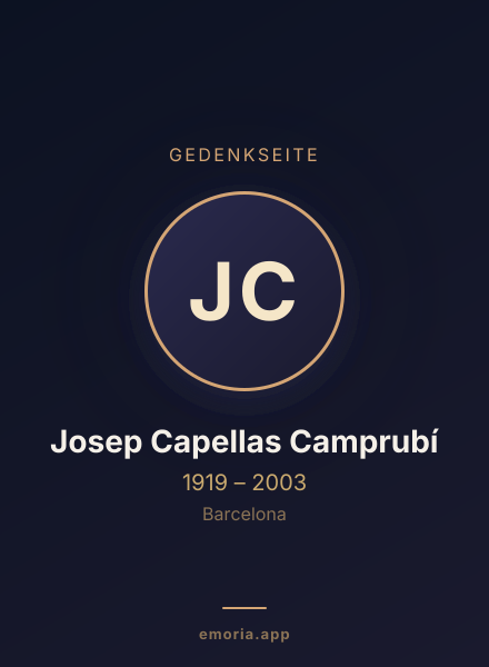 Gedenkportrait von Josep Capellas Camprubí
