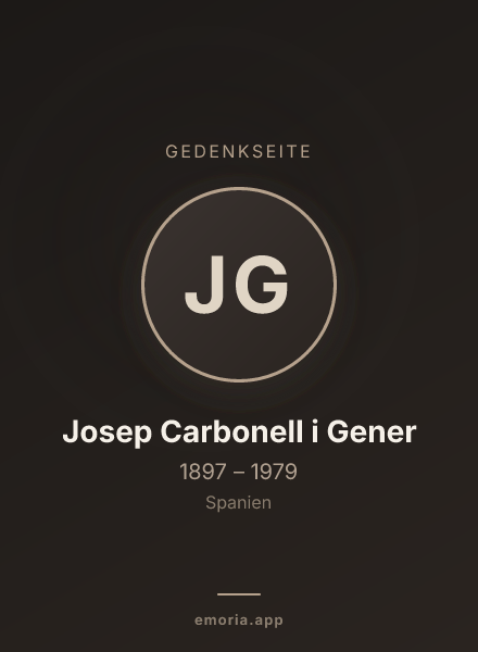 Gedenkportrait von Josep Carbonell i Gener
