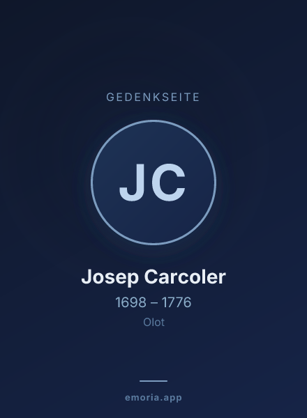 Gedenkportrait von Josep Carcoler