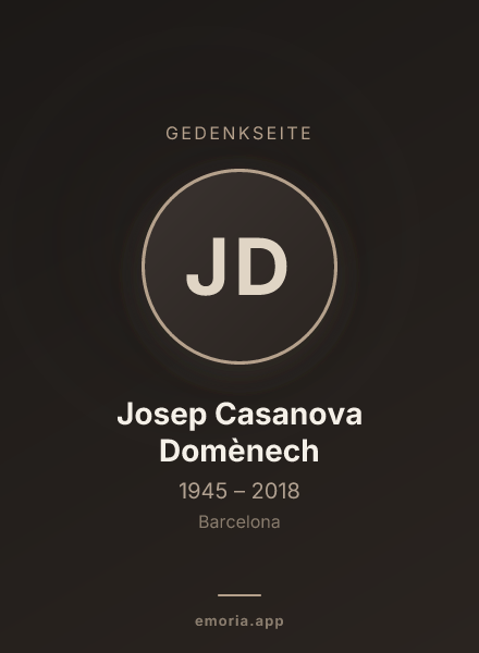 Gedenkportrait von Josep Casanova Domènech