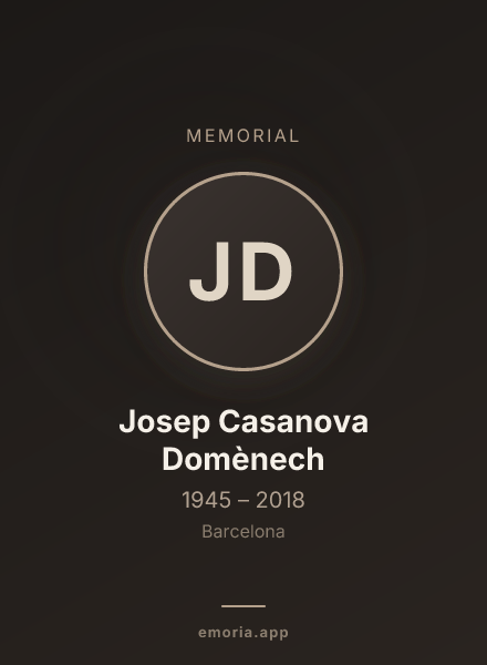 Memorial portrait of Josep Casanova Domènech