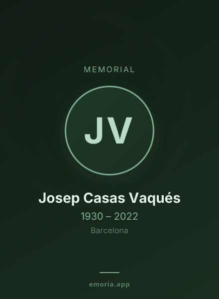 Memorial portrait of Josep Casas Vaqués