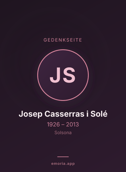 Gedenkportrait von Josep Casserras i Solé