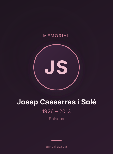 Memorial portrait of Josep Casserras i Solé