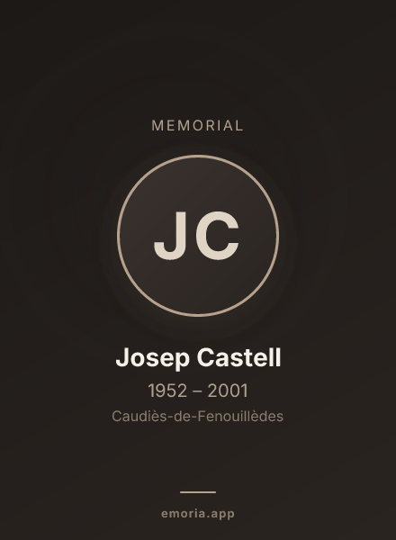 Memorial portrait of Josep Castell
