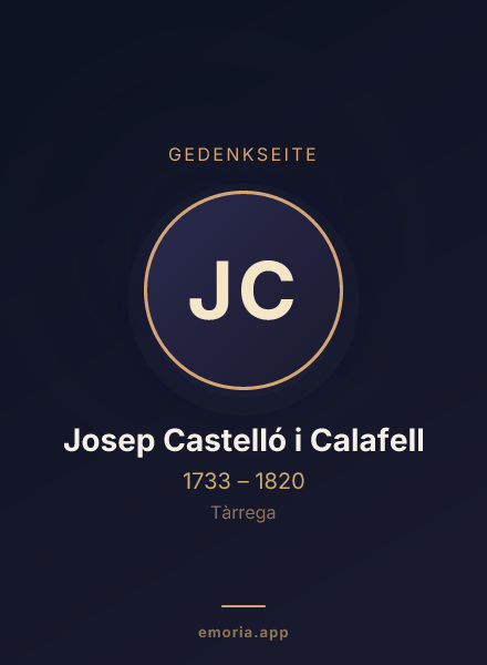 Gedenkportrait von Josep Castelló i Calafell