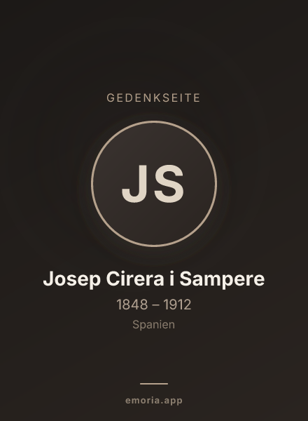Gedenkportrait von Josep Cirera i Sampere
