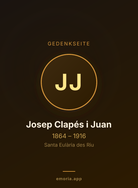 Gedenkportrait von Josep Clapés i Juan