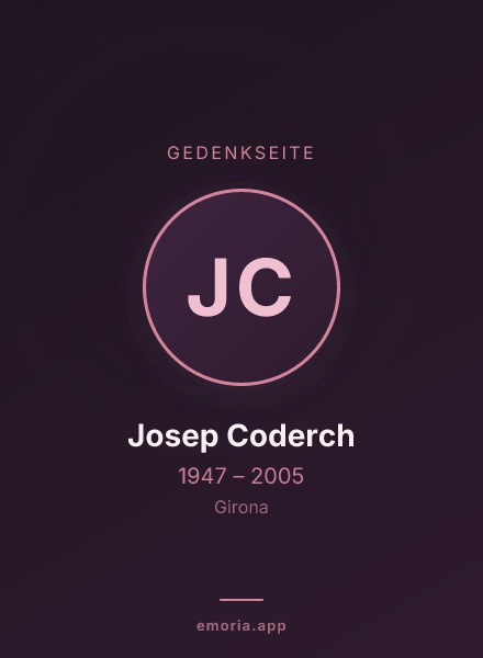 Gedenkportrait von Josep Coderch