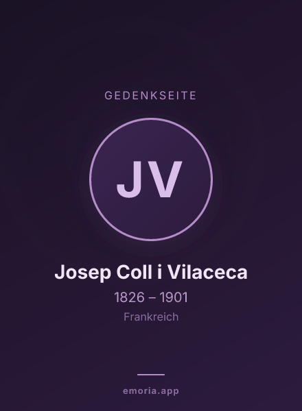 Gedenkportrait von Josep Coll i Vilaceca