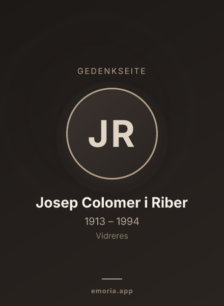 Gedenkportrait von Josep Colomer i Riber