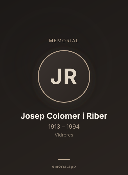 Memorial portrait of Josep Colomer i Riber
