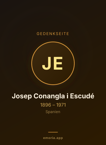 Gedenkportrait von Josep Conangla i Escudé