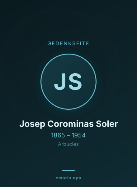Gedenkportrait von Josep Corominas Soler