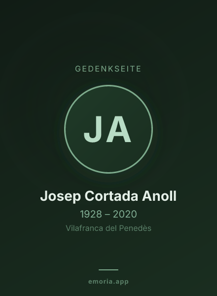 Gedenkportrait von Josep Cortada Anoll