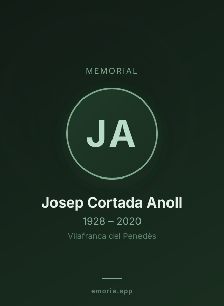 Memorial portrait of Josep Cortada Anoll