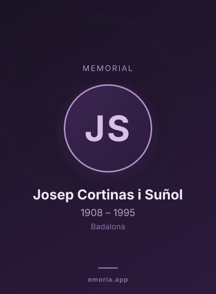 Memorial portrait of Josep Cortinas i Suñol
