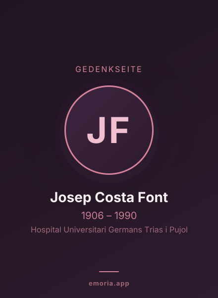 Gedenkportrait von Josep Costa Font