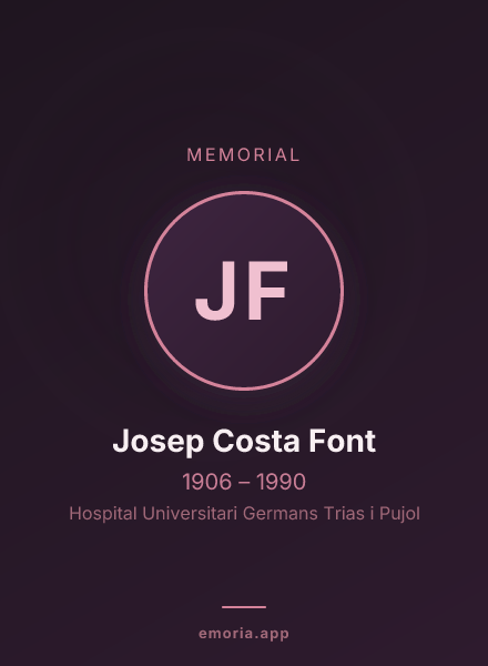 Memorial portrait of Josep Costa Font