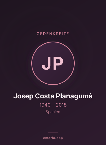 Gedenkportrait von Josep Costa Planagumà