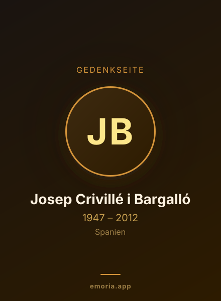 Gedenkportrait von Josep Crivillé i Bargalló