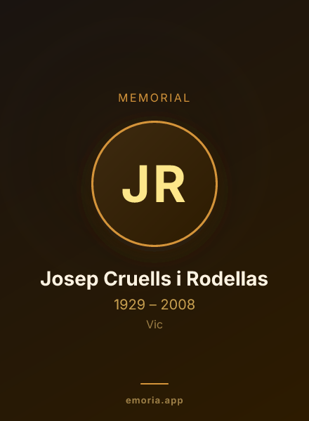 Memorial portrait of Josep Cruells i Rodellas