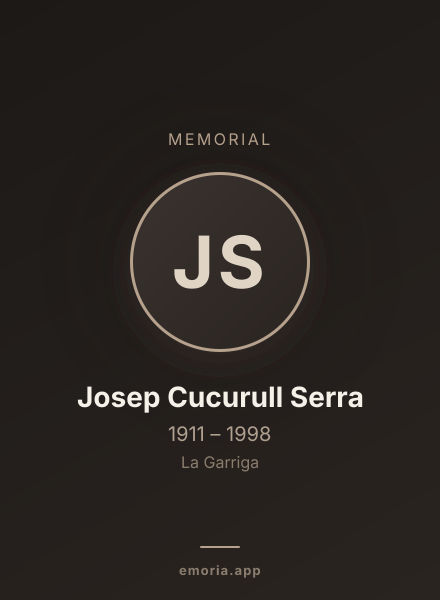 Memorial portrait of Josep Cucurull Serra