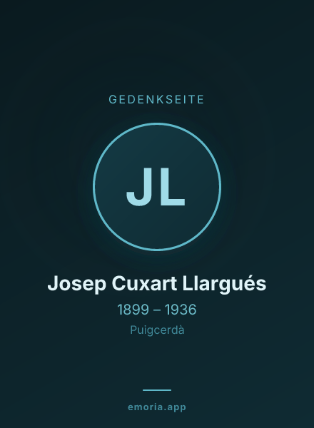 Gedenkportrait von Josep Cuxart Llargués