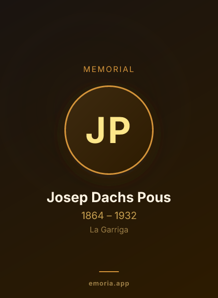 Memorial portrait of Josep Dachs Pous