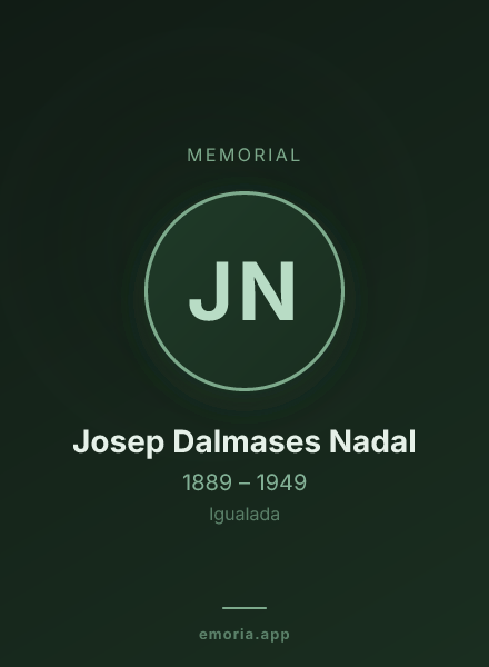 Memorial portrait of Josep Dalmases Nadal