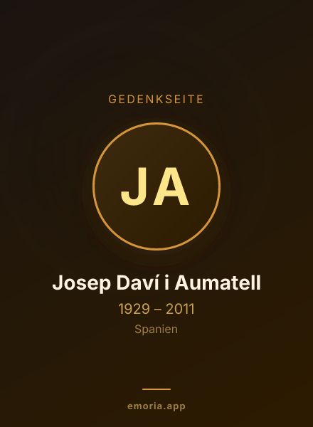 Gedenkportrait von Josep Daví i Aumatell