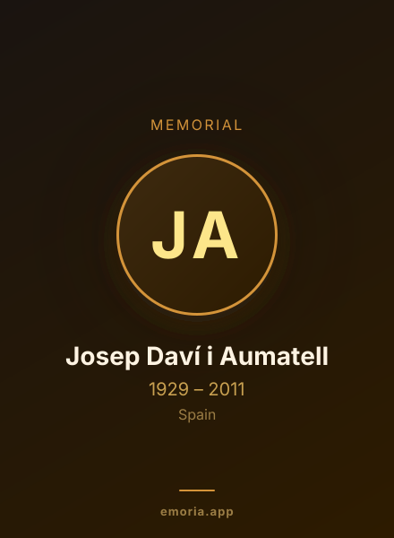 Memorial portrait of Josep Daví i Aumatell