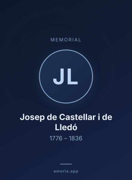 Memorial portrait of Josep de Castellar i de Lledó