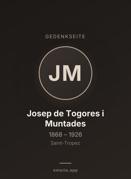 Gedenkportrait von Josep de Togores i Muntades