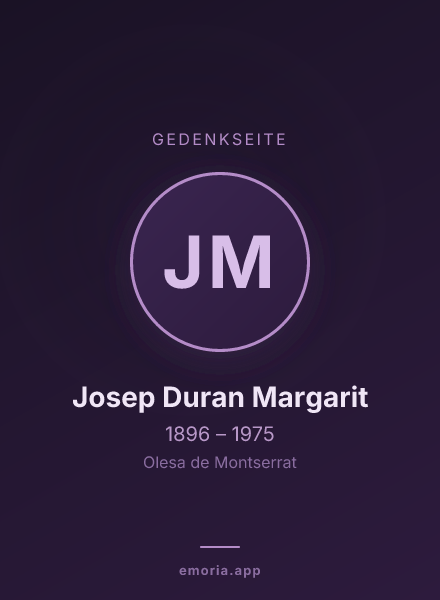 Gedenkportrait von Josep Duran Margarit
