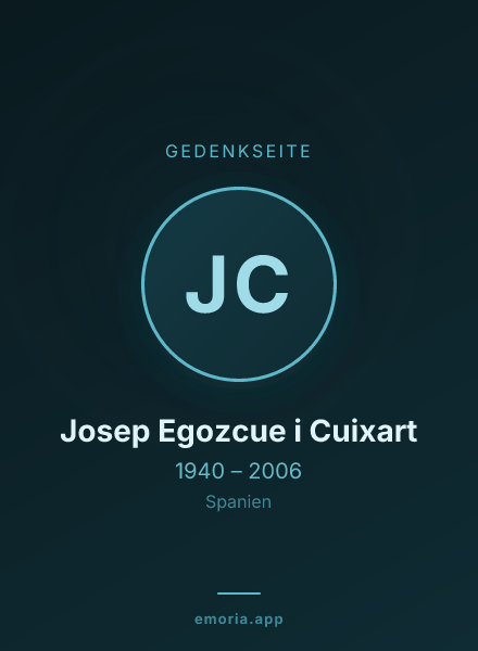 Gedenkportrait von Josep Egozcue i Cuixart
