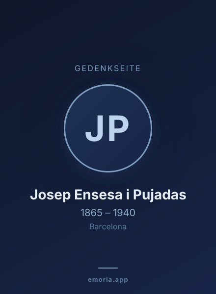 Gedenkportrait von Josep Ensesa i Pujadas