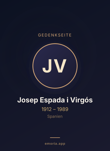 Gedenkportrait von Josep Espada i Virgós