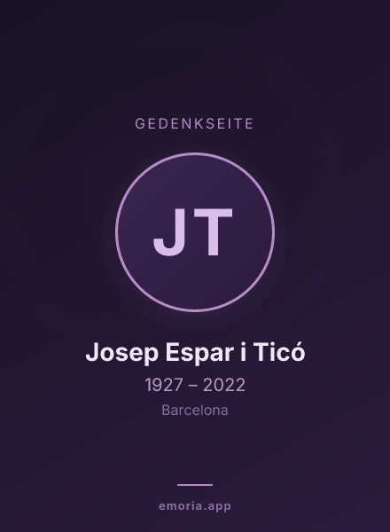 Gedenkportrait von Josep Espar i Ticó