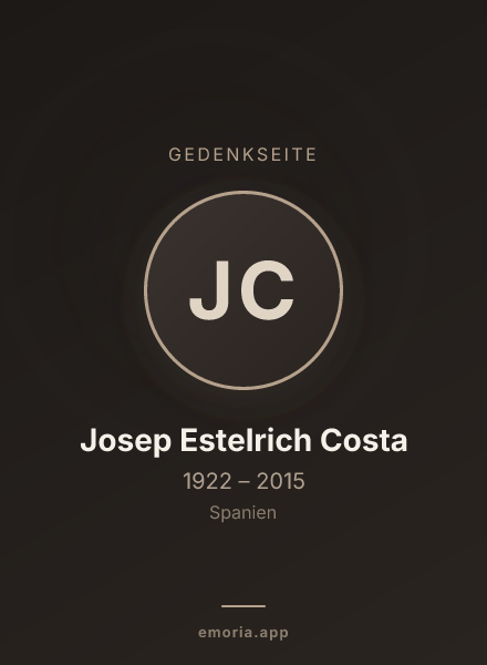 Gedenkportrait von Josep Estelrich Costa