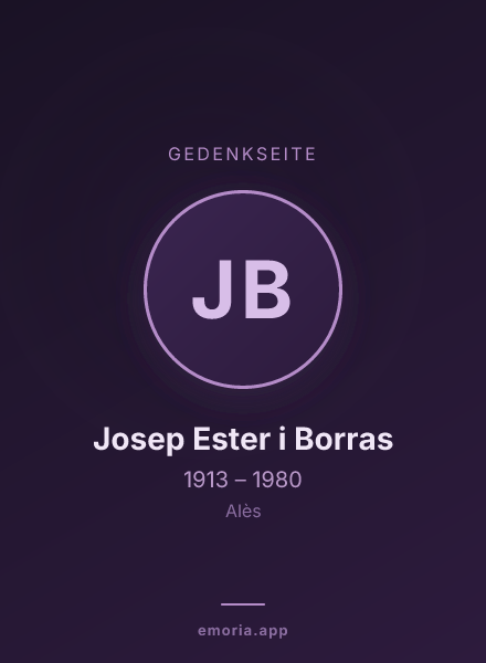 Gedenkportrait von Josep Ester i Borras