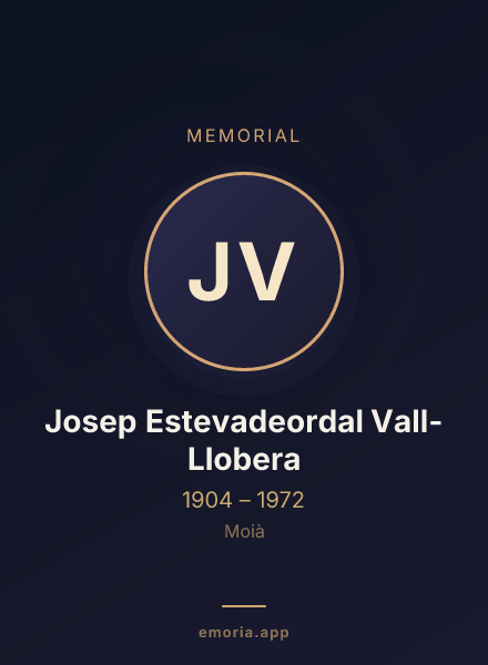 Memorial portrait of Josep Estevadeordal Vall-Llobera