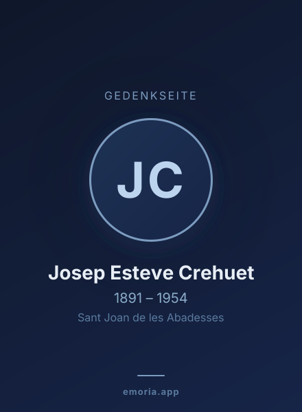Gedenkportrait von Josep Esteve Crehuet