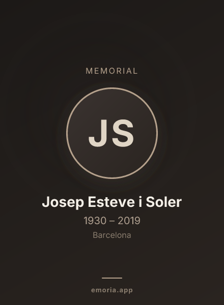 Memorial portrait of Josep Esteve i Soler